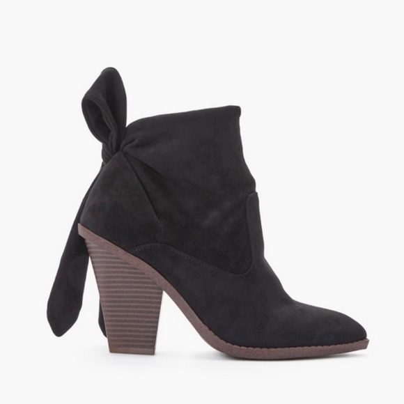 JustFab Shoes - JUSTFAB “Mattie” Back-Tie Bootie, Size 9, NIB, Black